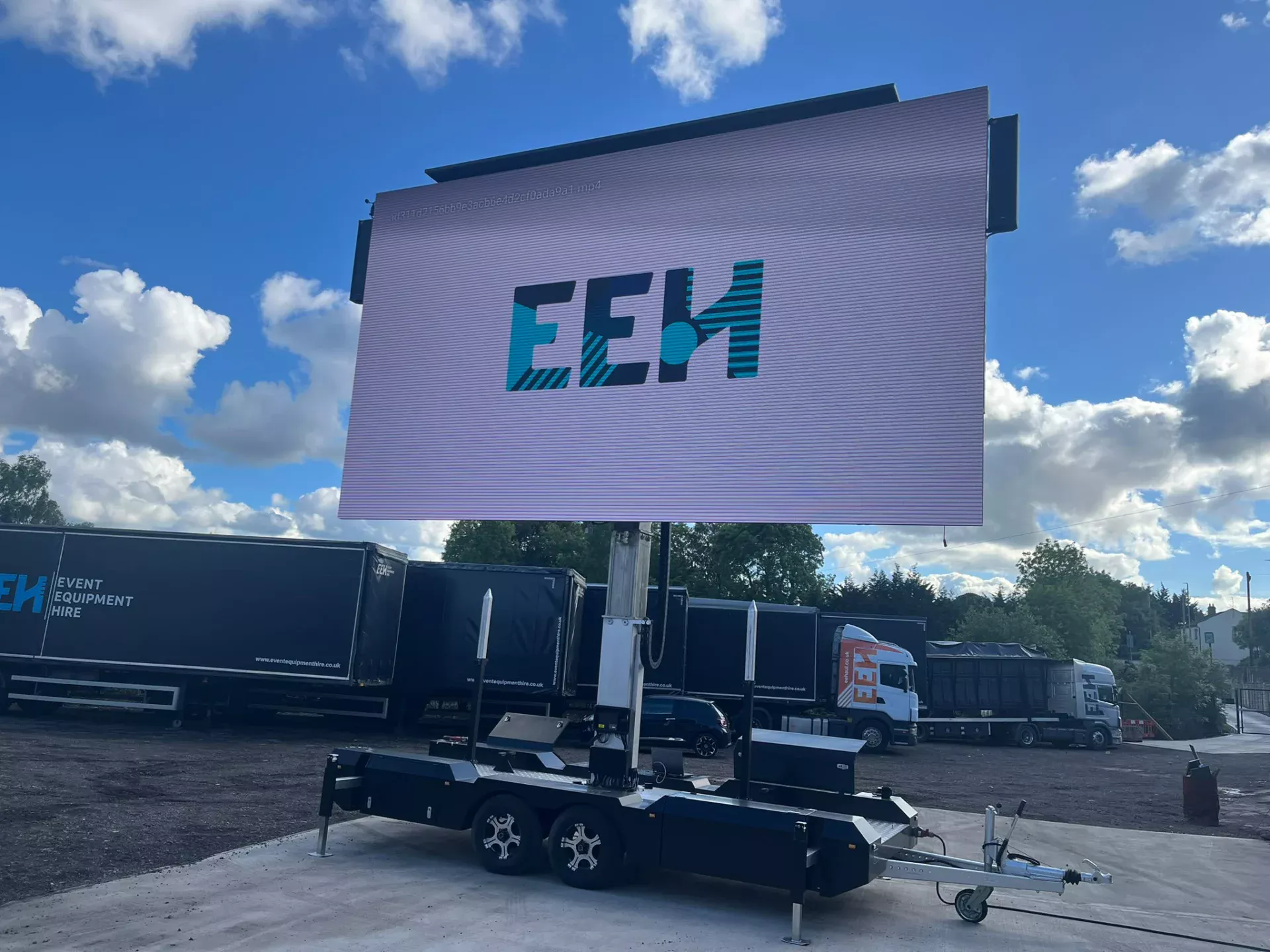 SCR28 mobile LED screen hire with EEH branding