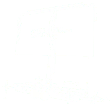 SCR28 7m x 4m mobile LED screen trailer with screen raised